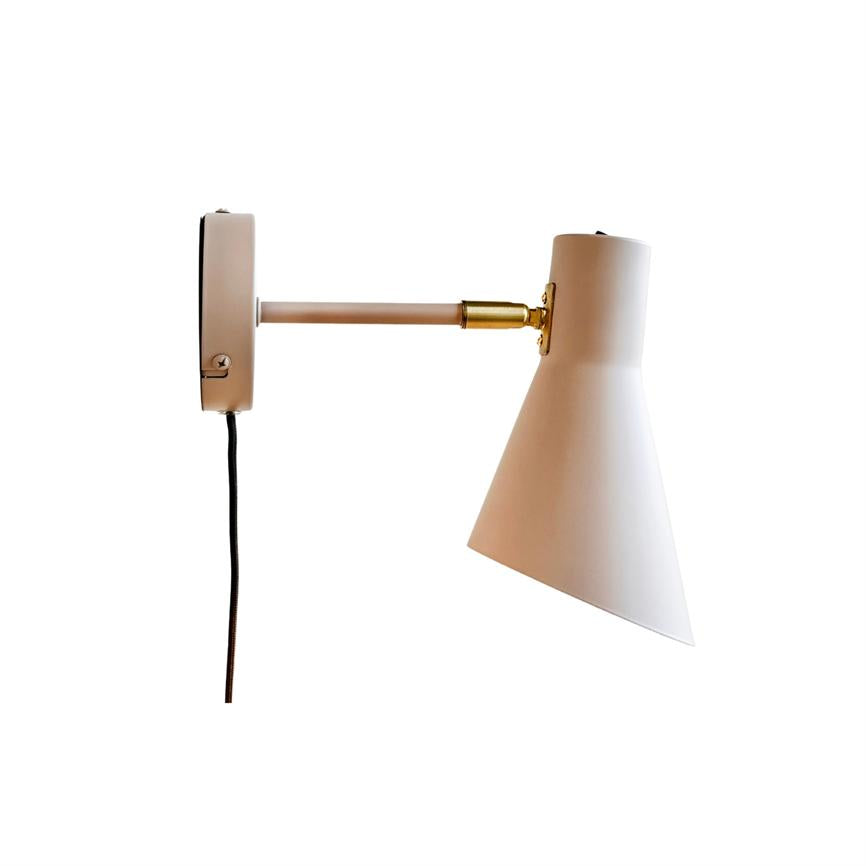 Dyberg Larsen DL12 vegglampe beige/messing