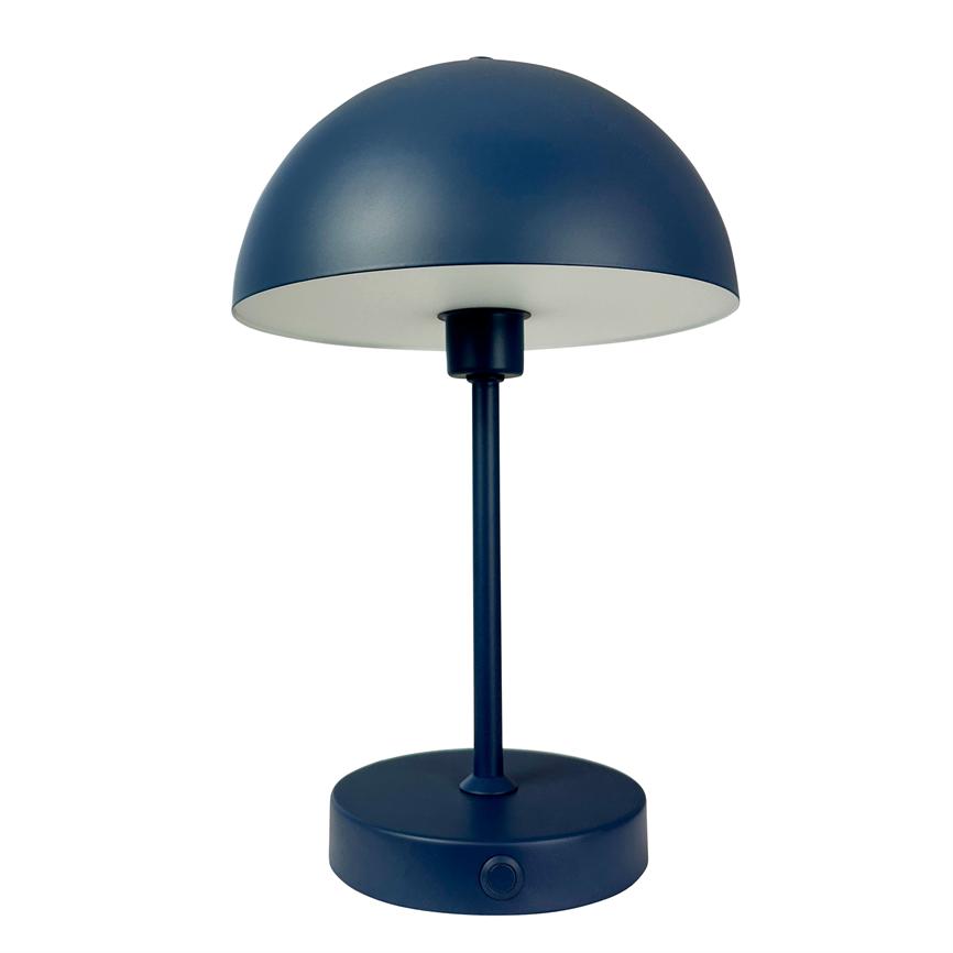 Dyberg Larsen Stockholm bordlampe indigoblå oppladbar