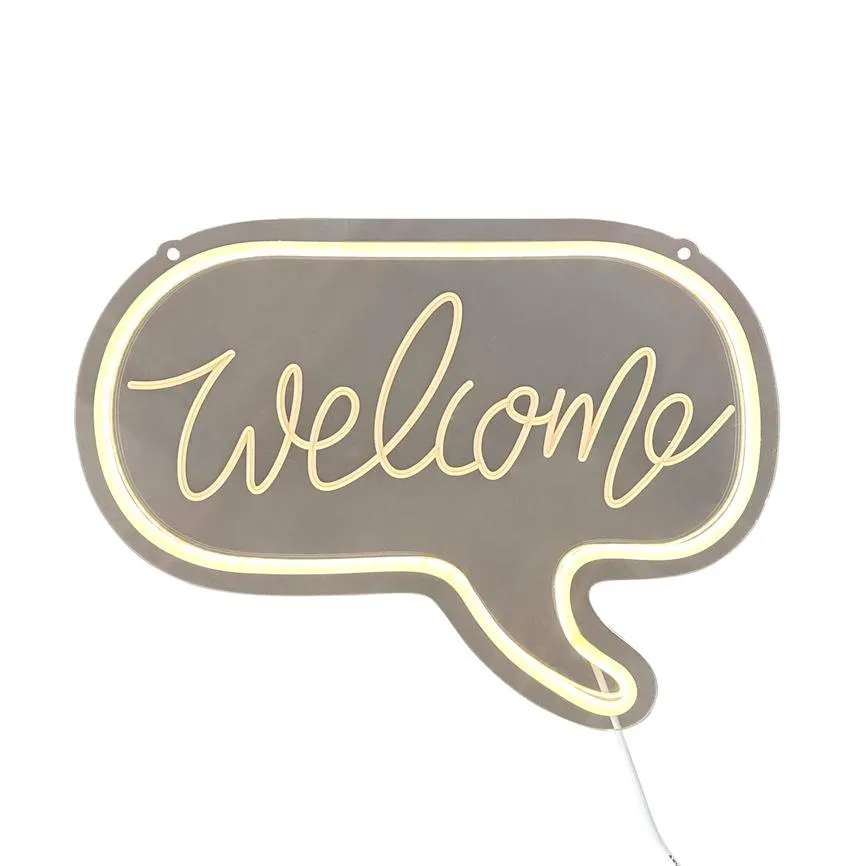 Dyberg Larsen LED Sign lysskilt Welcome varm hvit