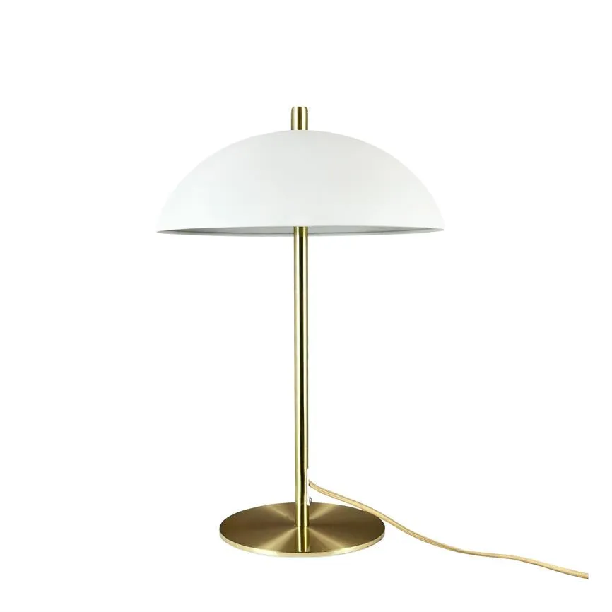 Dyberg Larsen Globus bordlampe beige/messing E14