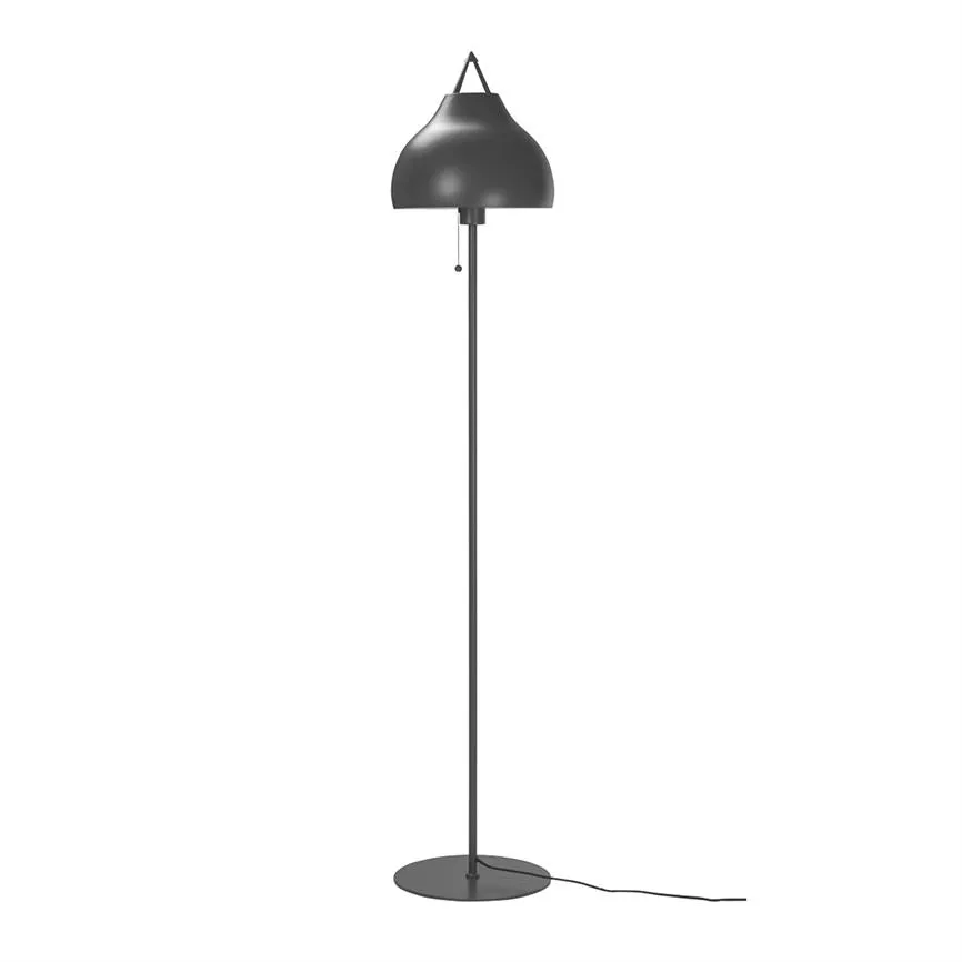 Dyberg Larsen Pyra gulvlampe grå 150 cm tekstilskjerm