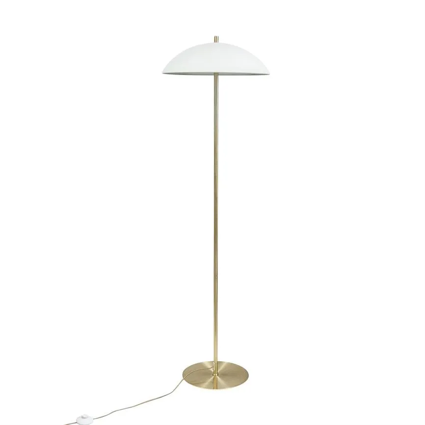 Dyberg Larsen Globus gulvlampe beige messing