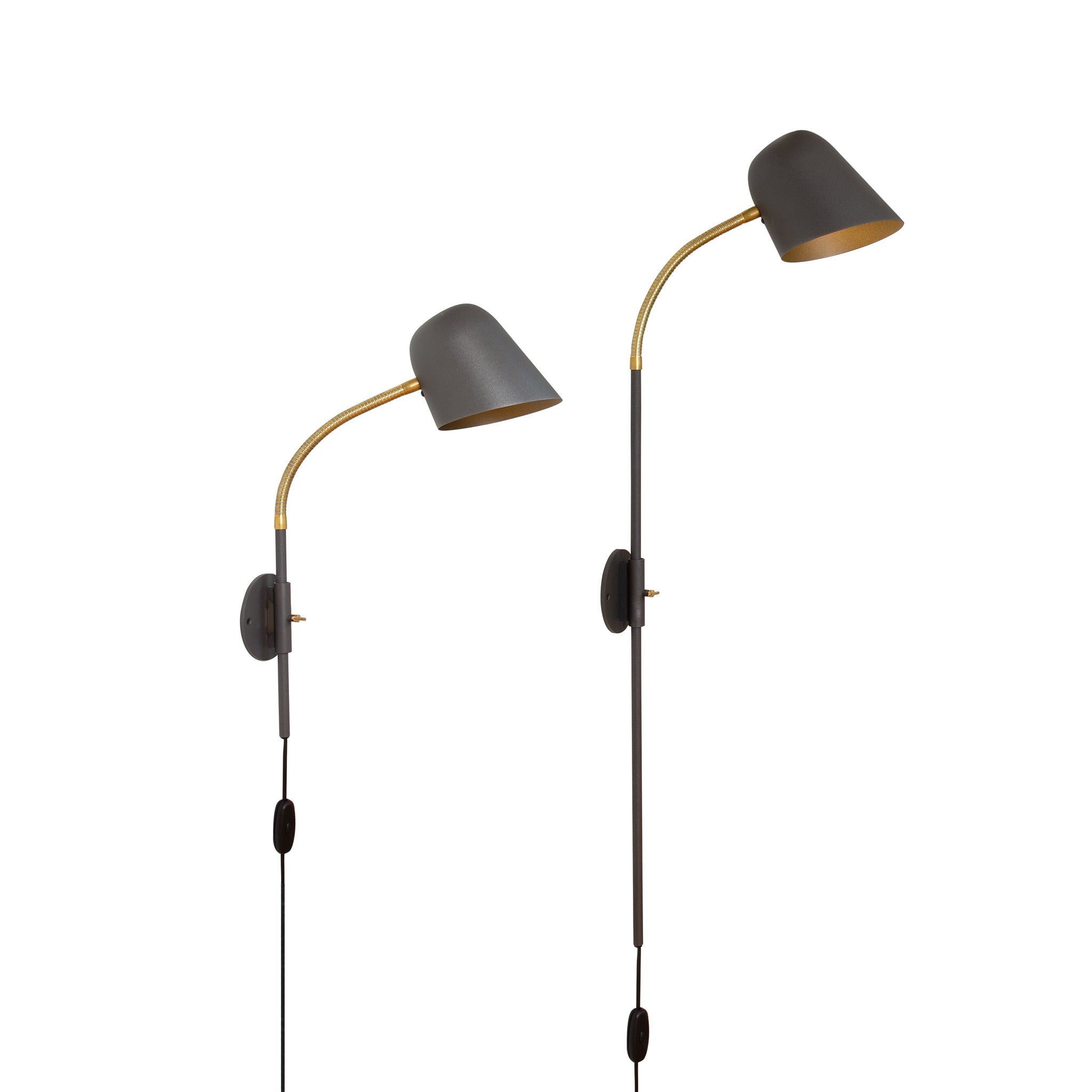 Zlamp Q15 437-15 vegglampe kort rør mørkegrå