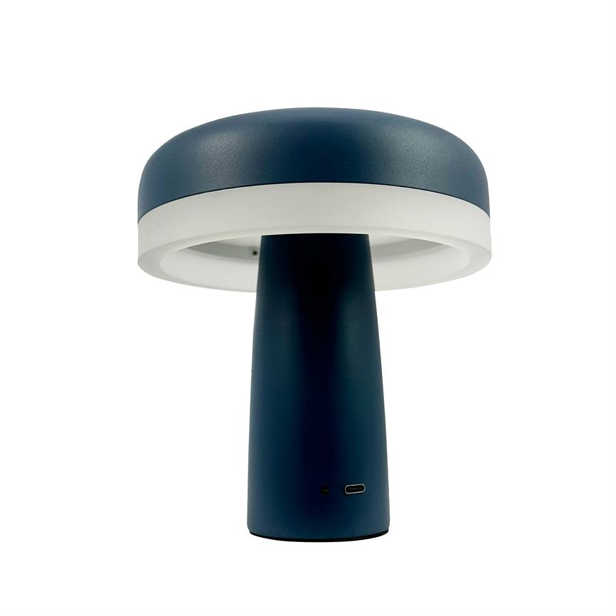 Dyberg Larsen Porter bordlampe indigo blå oppladbar