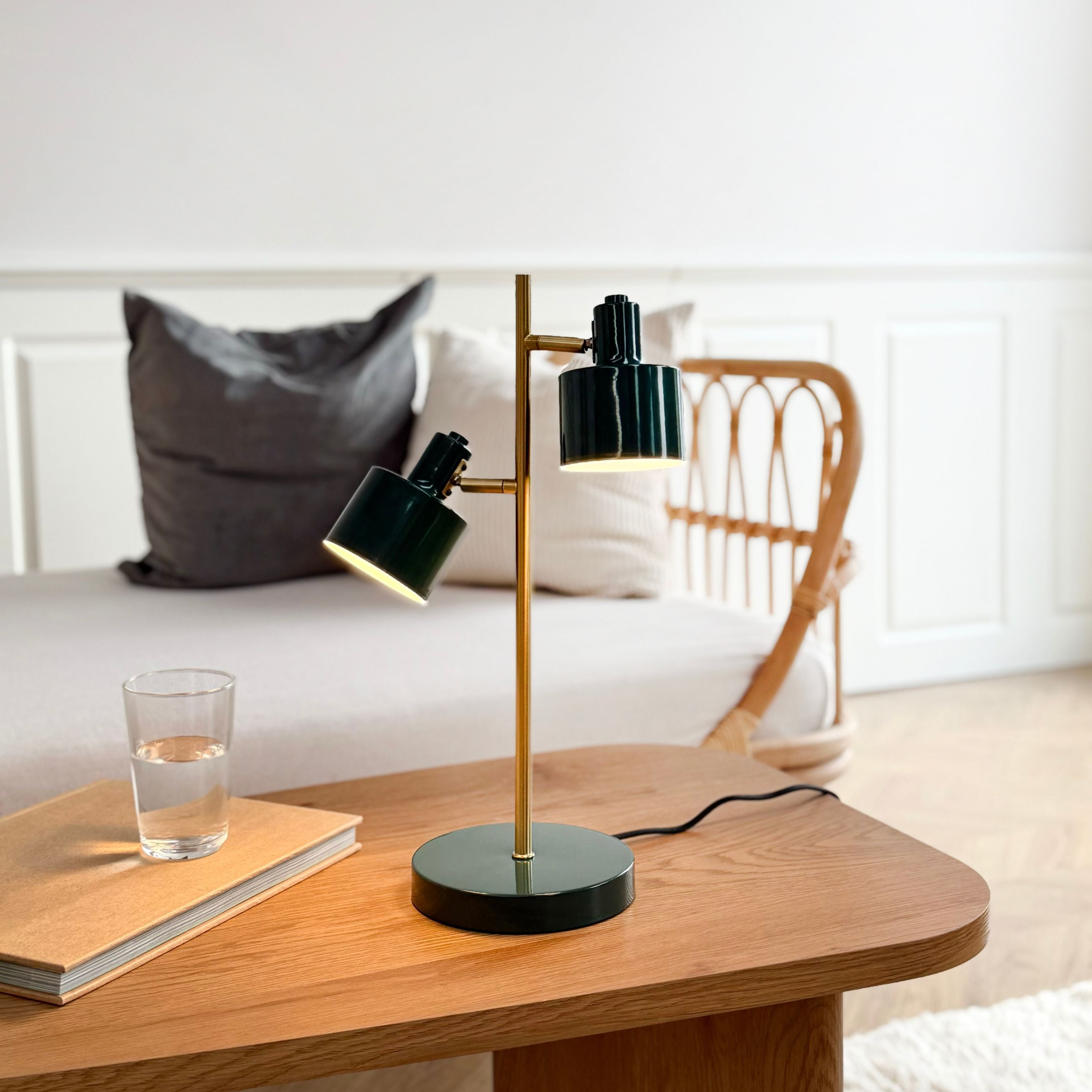Dyberg Larsen Ocean 2 Shades bordlampe mørkegrønn