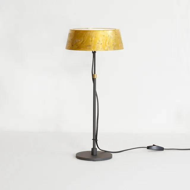 Zlamp Karl 926-2017 bordlampe stor messing greige