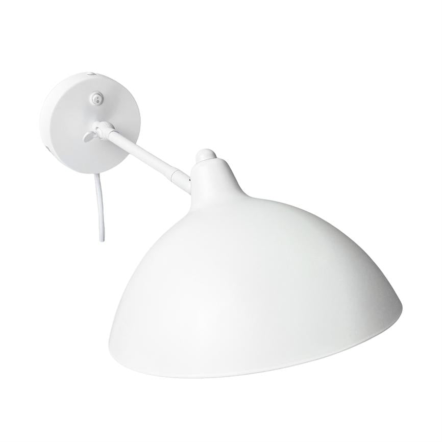 Dyberg Larsen Futura vegglampe hvit justerbar
