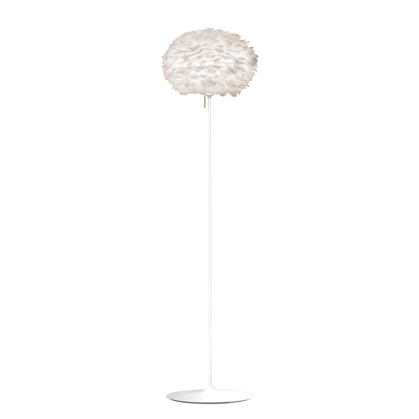 UMAGE Eos medium gulvlampe Santé fjærskjerm