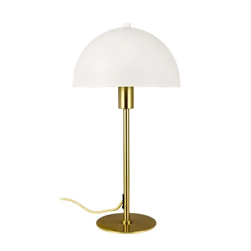 Dyberg Larsen Stockholm bordlampe hvit messing