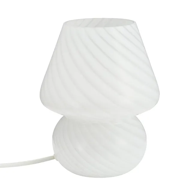 Dyberg Larsen Fanny bordlampe hvit glass