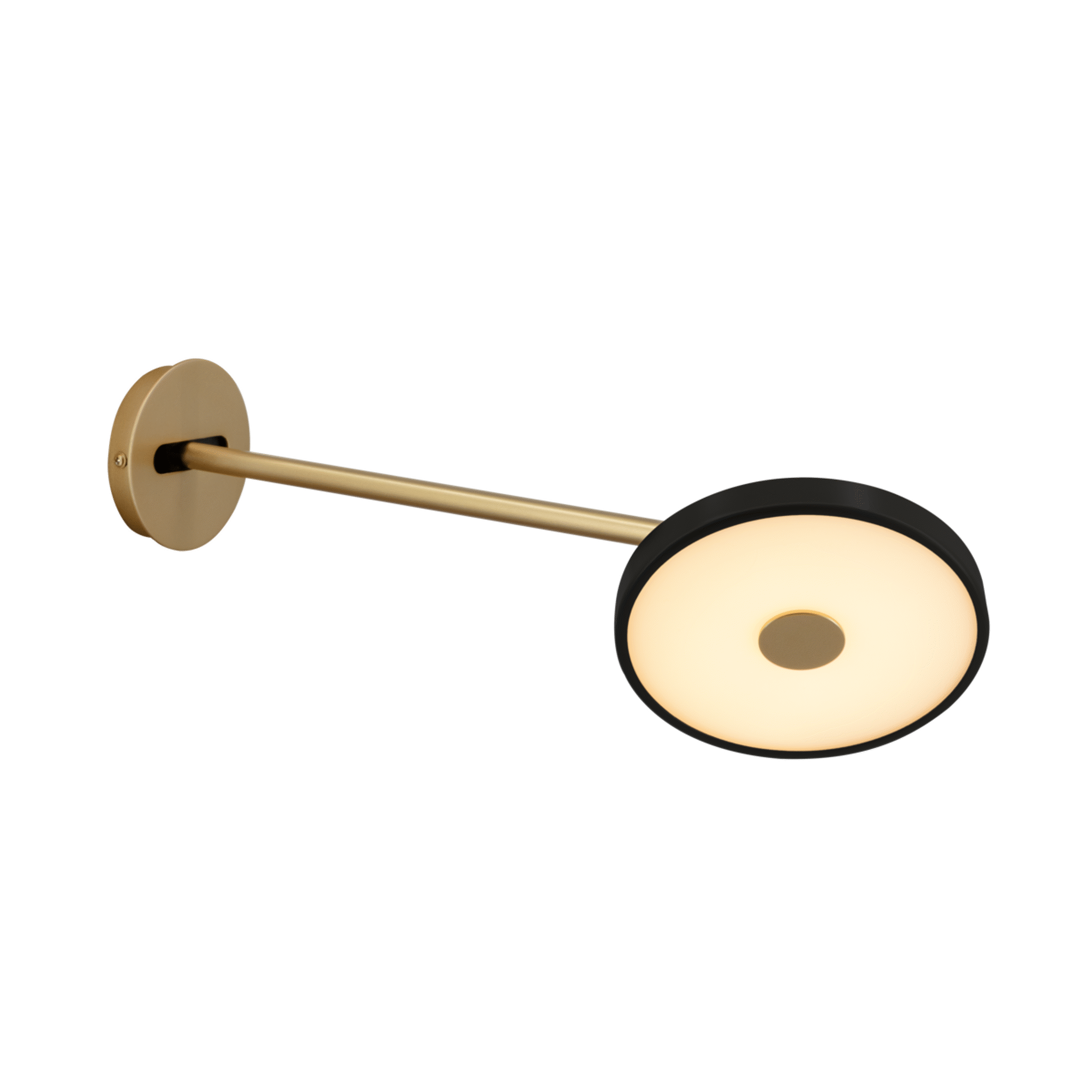 UMAGE Asteria Long vegglampe messing svart dimbar