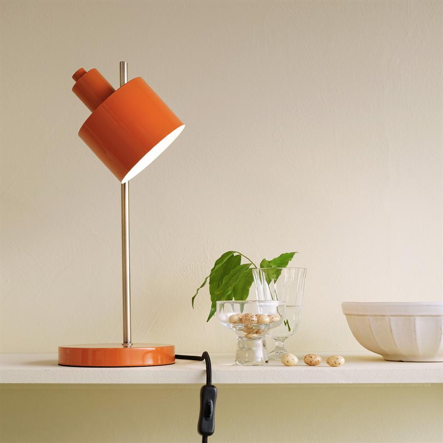 Dyberg Larsen Ocean bordlampe oransje messing E14