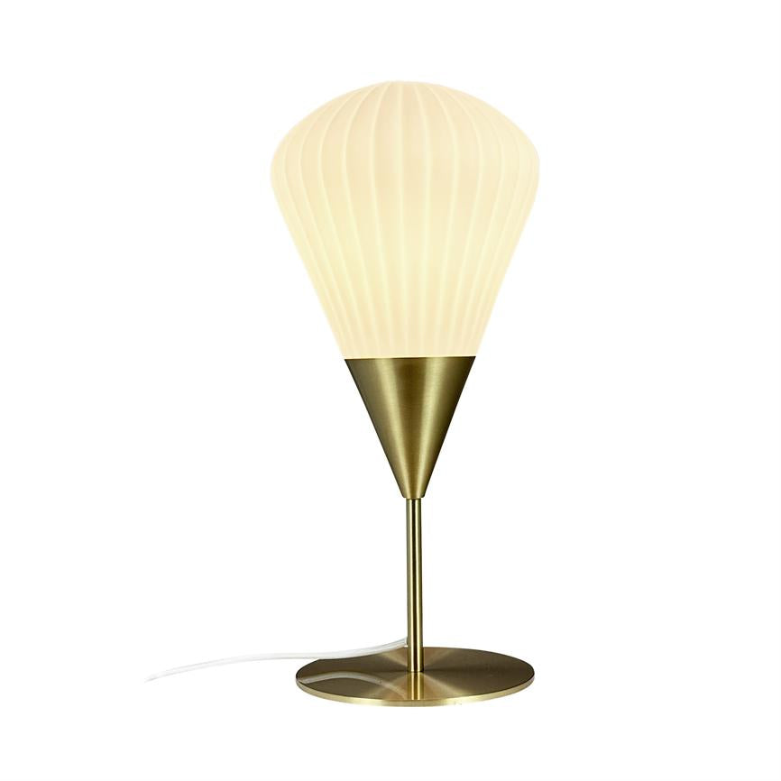 Dyberg Larsen Ballon bordlampe opal messing kronepære