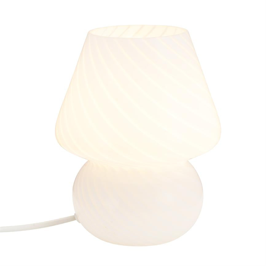 Dyberg Larsen Fanny bordlampe hvit glass