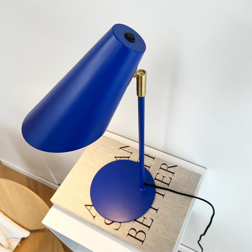Dyberg Larsen Cale bordlampe blå svingbar