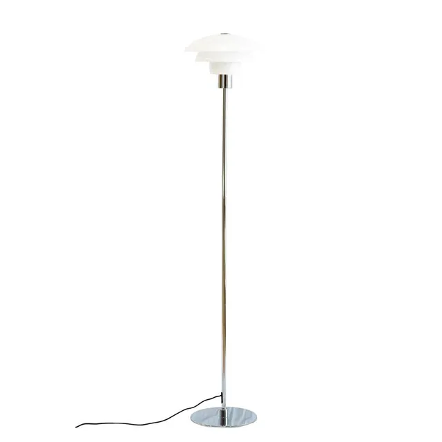 Dyberg Larsen Morph gulvlampe opal 137 cm krom