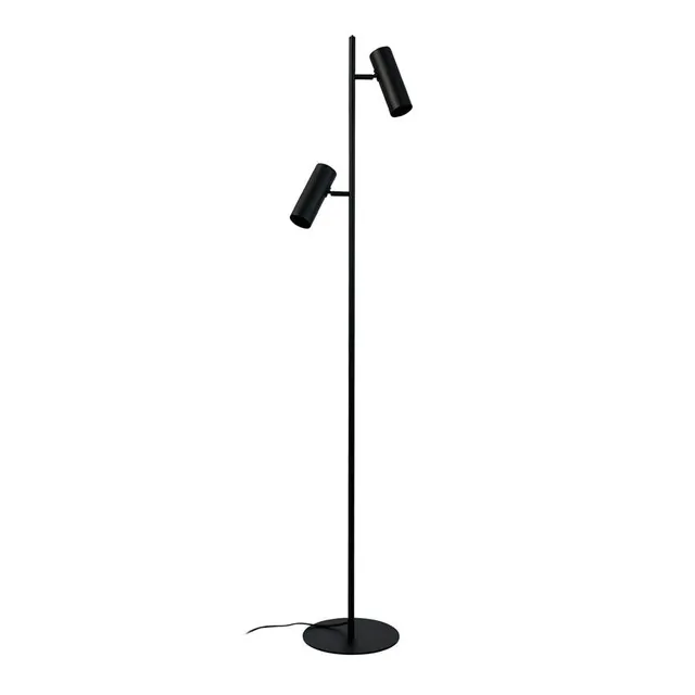 Dyberg Larsen Karlo gulvlampe svart dobbel spot