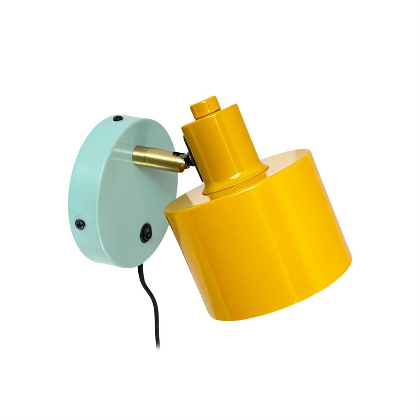 Dyberg Larsen Ocean vegglampe karry/turkis messing