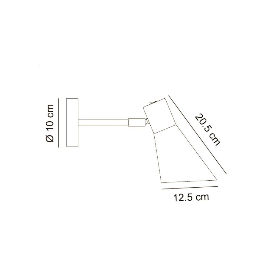Dyberg Larsen DL12 vegglampe beige messing