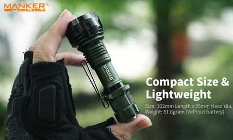 Master LED Striker Mini aluminium lommelykt svart 635 lumen