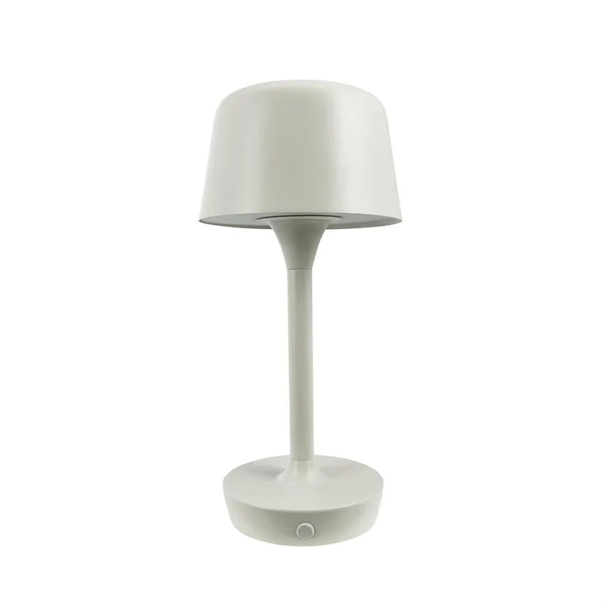 Dyberg Larsen Flow bordlampe krem oppladbar 3 trinn