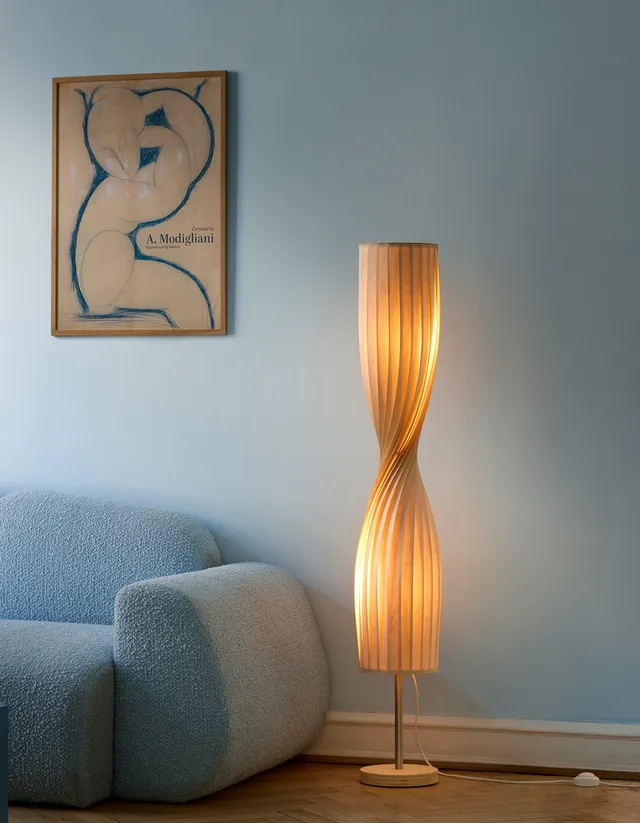 Tom Rossau TR44 gulvlampe hvit to pærer
