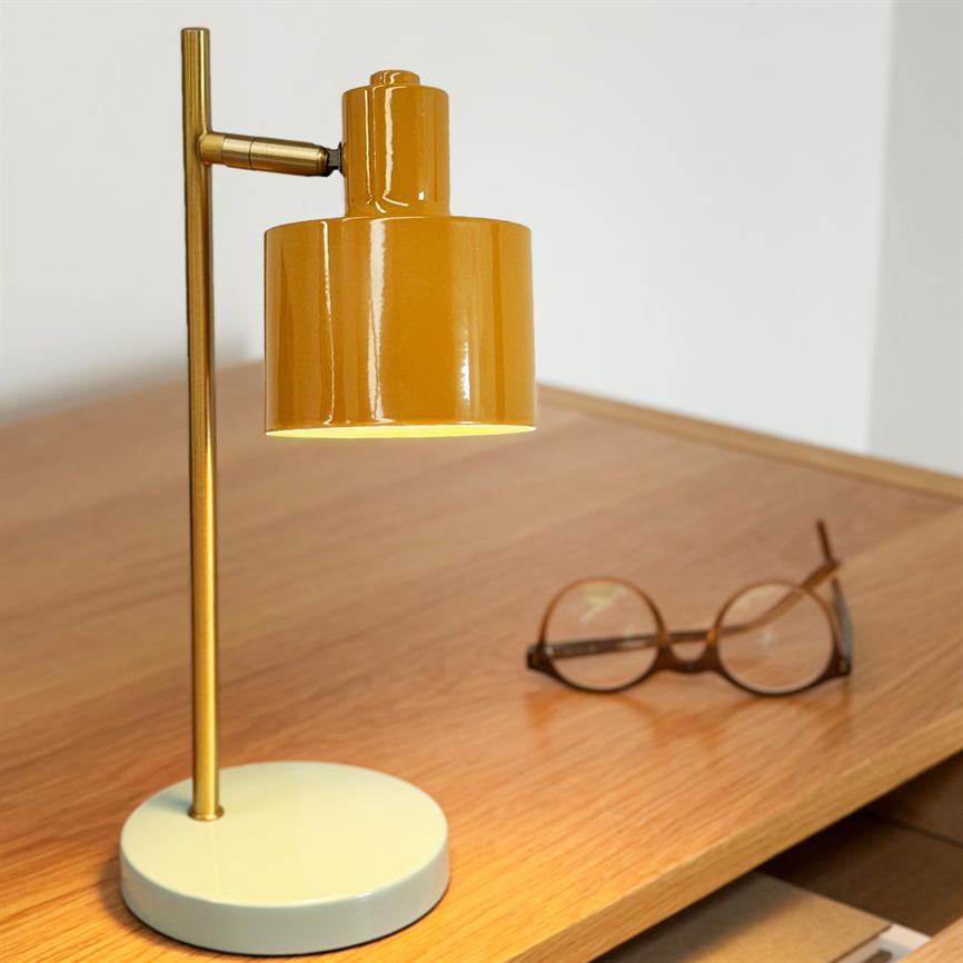 Dyberg Larsen Ocean Mini bordlampe karry turkis oppladbar