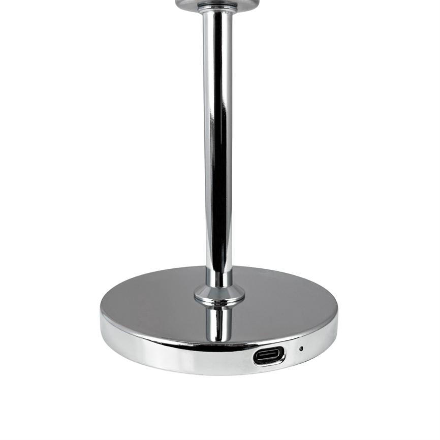 Dyberg Larsen Malmø bordlampe svart krom oppladbar