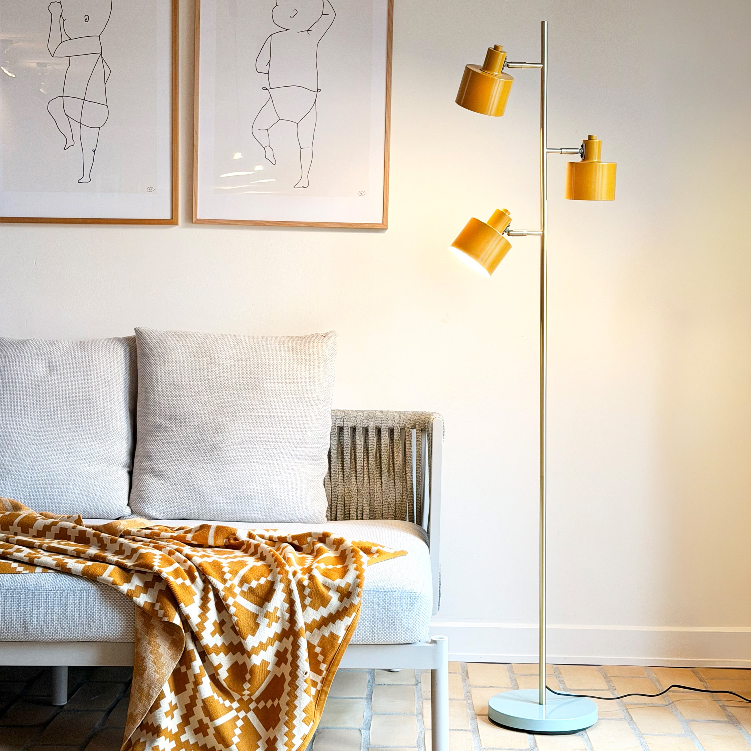 Dyberg Larsen Ocean Gulvlampe E14 karry turkis 1,8m