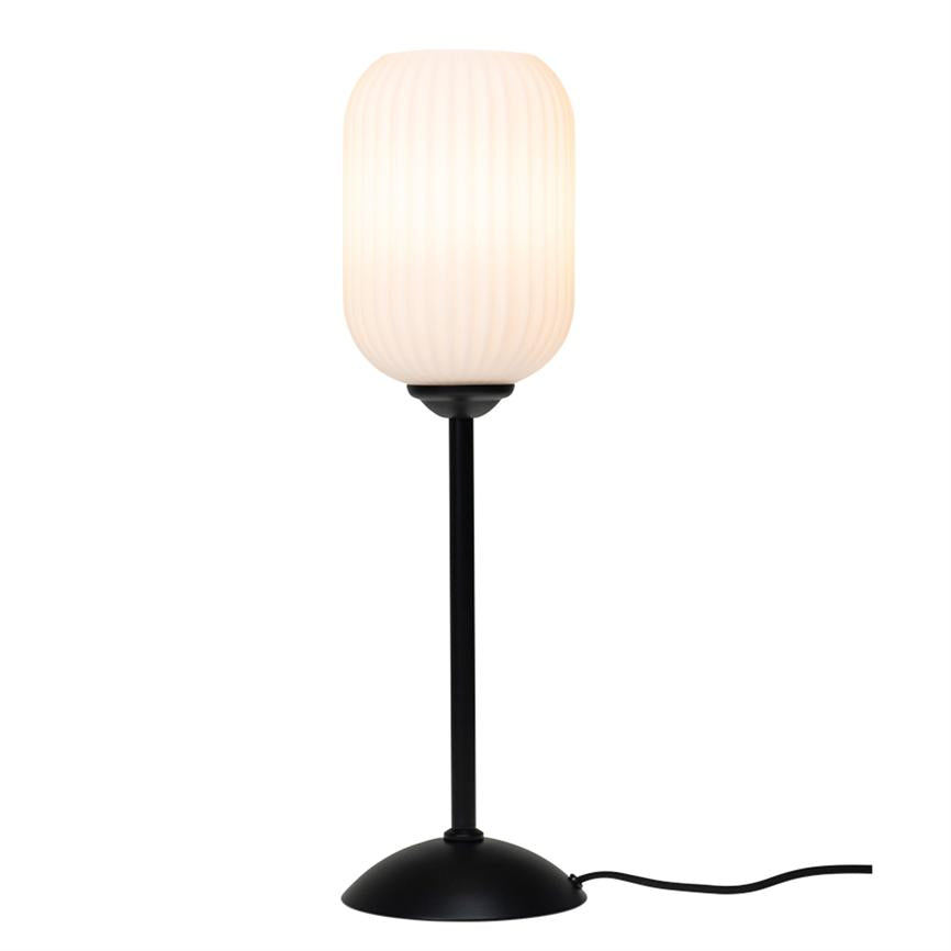Dyberg Larsen Riflet bordlampe opal glass