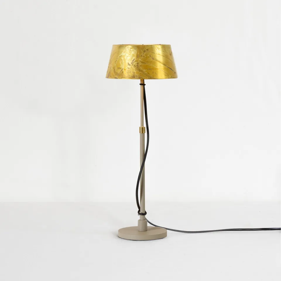 Zlamp Karl 925-1512 bordlampe liten greige messing høydejusterbar