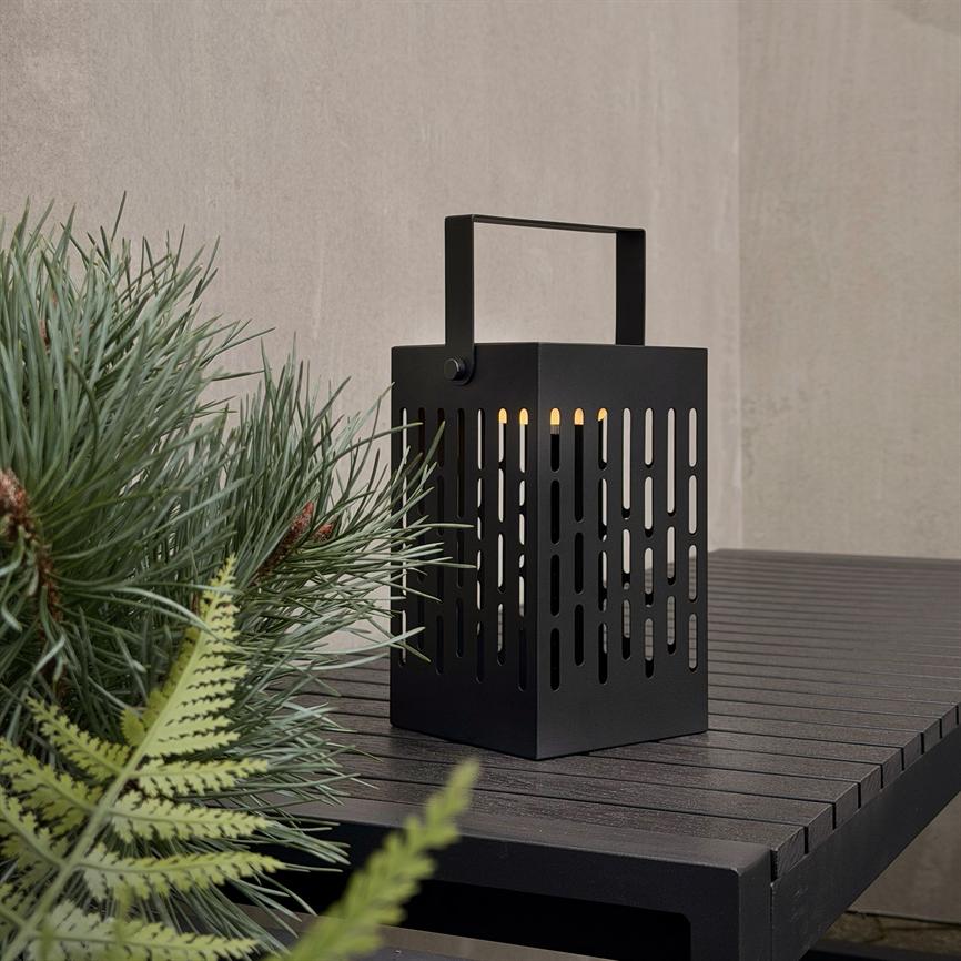 Dyberg Larsen Luma lanterne solar sort USB-C