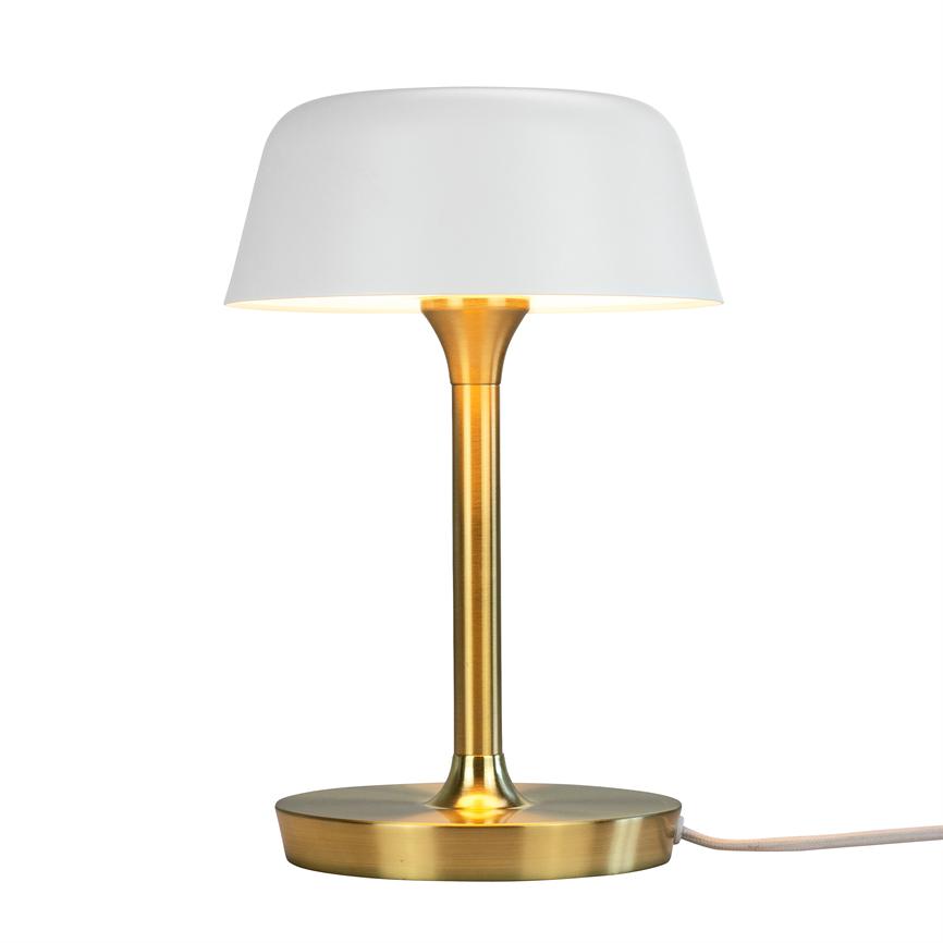 Dyberg Larsen Valencia bordlampe hvit messing