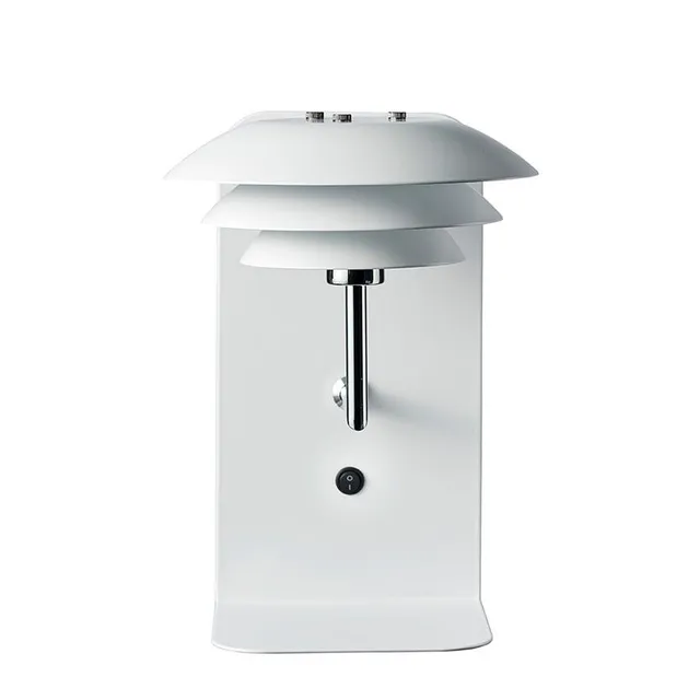 Dyberg Larsen DL20 vegglampe hvit med USB-hylle