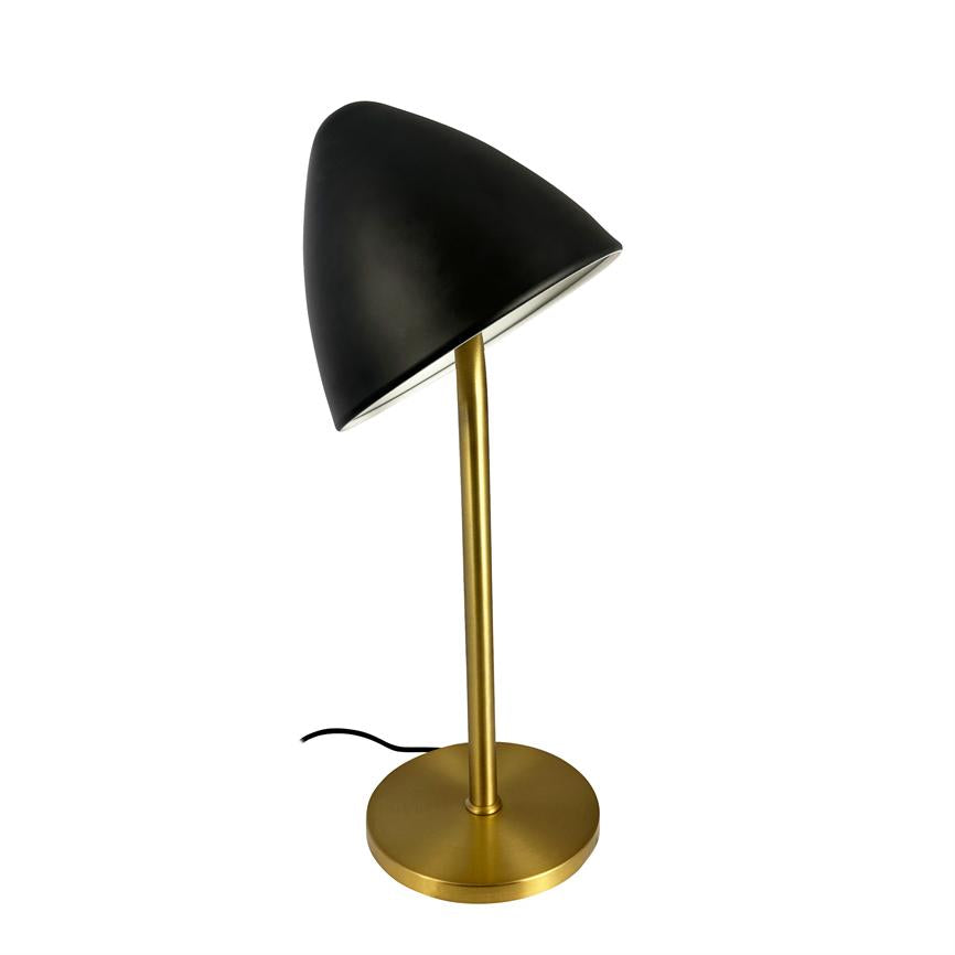 Dyberg Larsen Oulu bordlampe svart messing vippbar