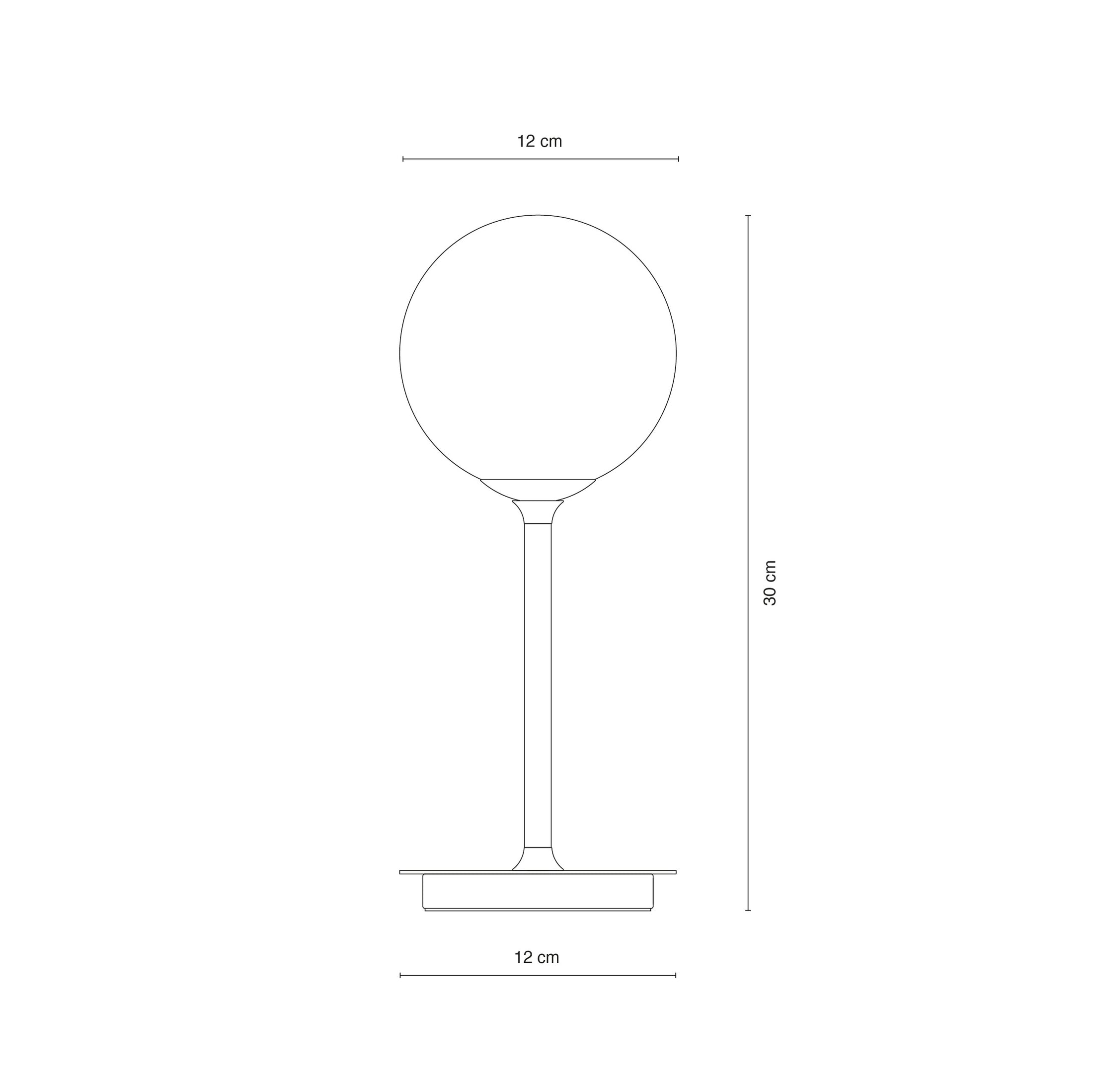 Dyberg Larsen Sia bordlampe messing hvitt glass