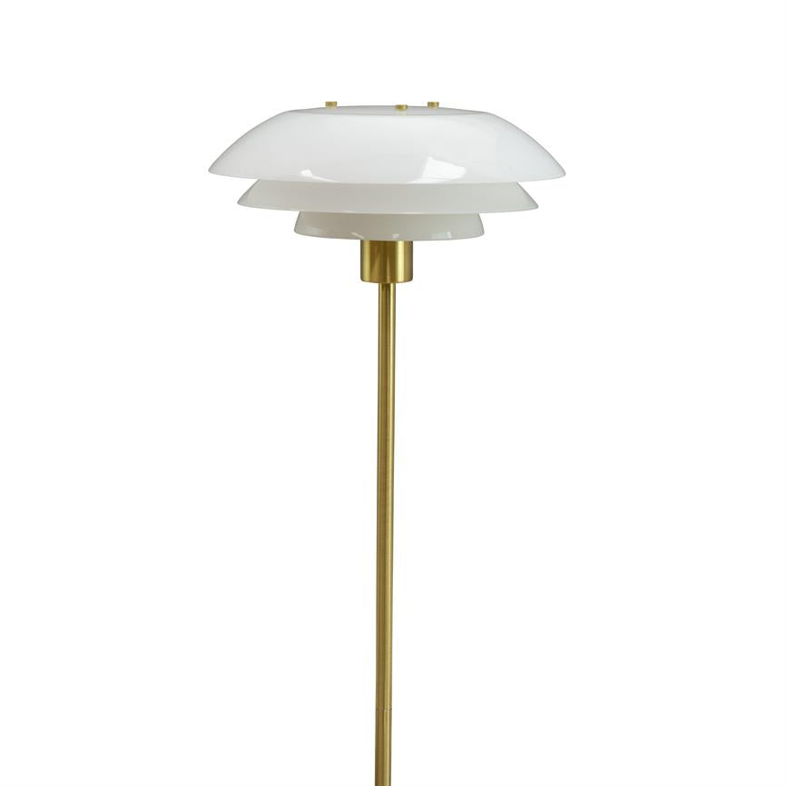 Dyberg Larsen DL31 gulvlampe opal messing