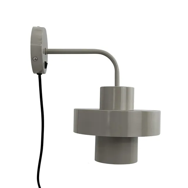 Dyberg Larsen Stoke vegglampe grå sylinder