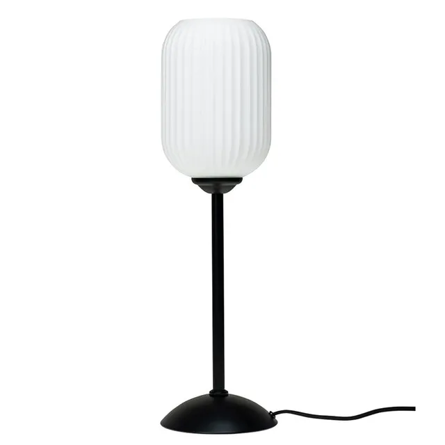 Dyberg Larsen Riflet bordlampe opal glass