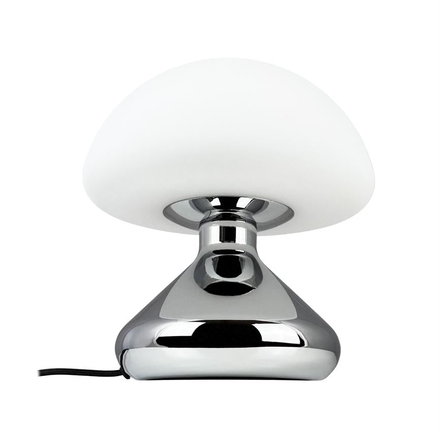 Dyberg Larsen Trophy bordlampe krom opalglass