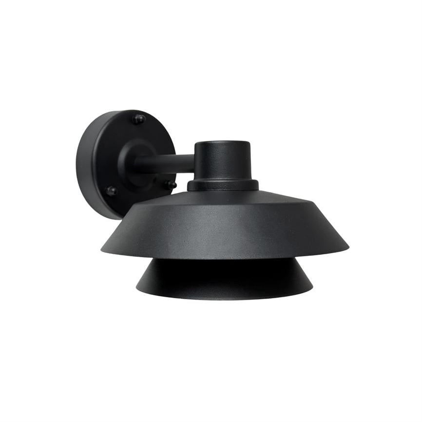 Dyberg Larsen Dune Vegglampe Ø18 sort utendørs