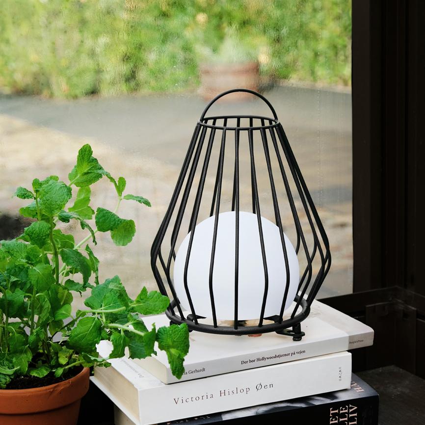 Dyberg Larsen Evesham Lantern Small lykt svart oppladbar