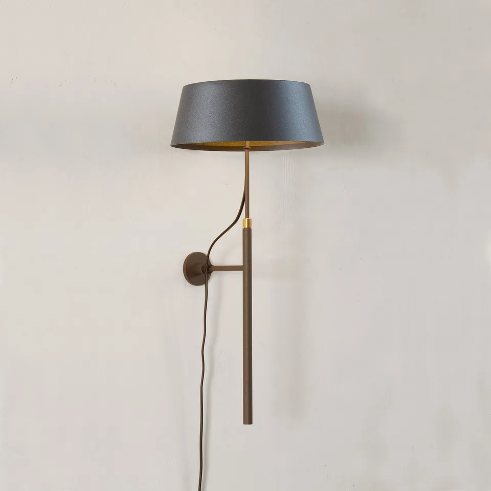 Zlamp Karl stor vegglampe mørkegrå messing