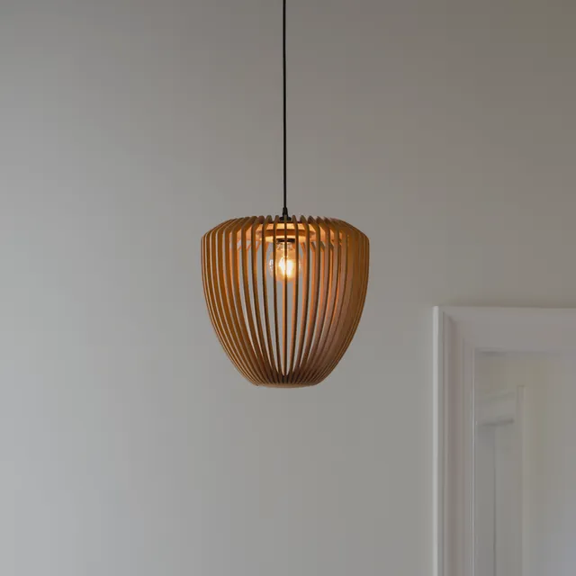Umage Clava Wood lampskjerm tre pendel skulptur