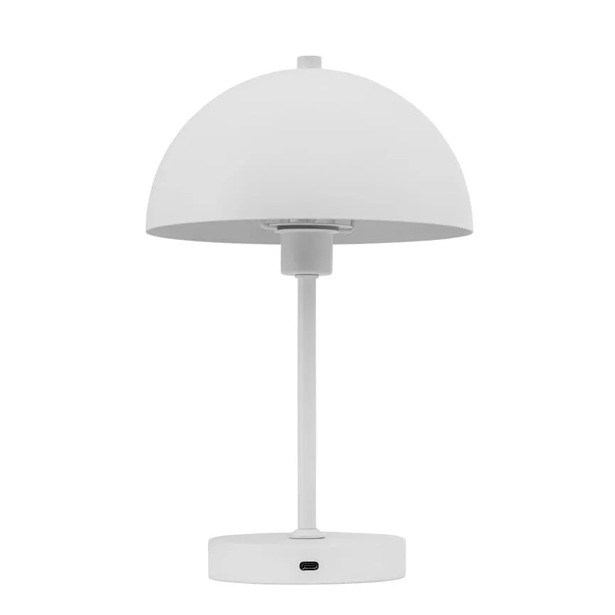 Dyberg Larsen Stockholm bordlampe hvit oppladbar