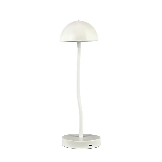 Dyberg Larsen Fonzy bordlampe perlehvit oppladbar