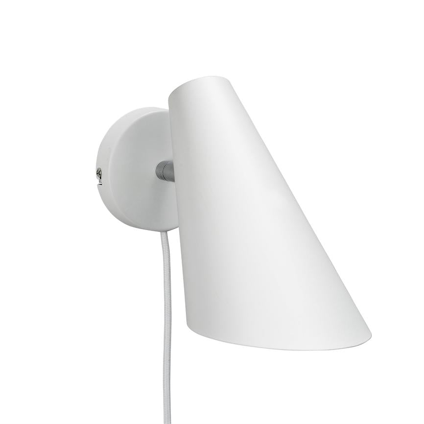 Dyberg Larsen Cale vegglampe hvit metall