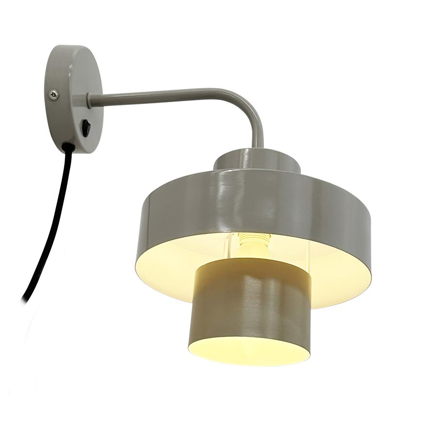 Dyberg Larsen Stoke vegglampe grå sylinder