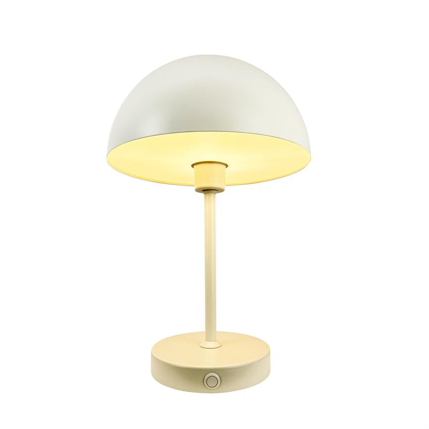 Dyberg Larsen Stockholm V2.0 bordlampe perlehvit oppladbar