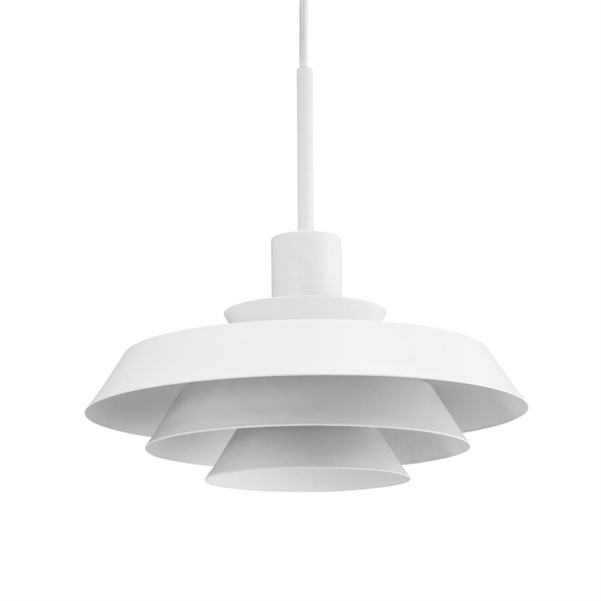 Dyberg Larsen DL30 pendel hvit taklampe skjermlampe